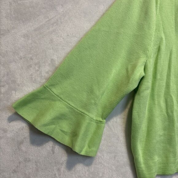 Talbots Women's Open Front Cropped Cardigan Sweater 3/4 Sleeve Flare Size XL NWT - Picture 3 of 16